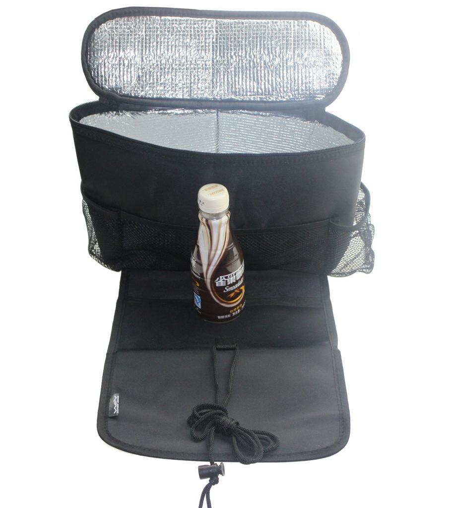 SEIWA Car Seat Back W700 Pocket, Insulated, Black,