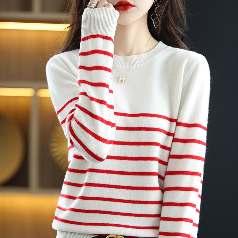 Dámský kašmírový svetr Qinghe kašmír 30% kašmír 70% vlna podzimní a zimní kašmírový svetr měkký a teplý