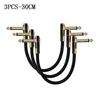 3PCS/ 6PCS Guitar Patch Cables Right Angle 15/30CM 1/4 Guitar Cable for Guitar Effect Pedals