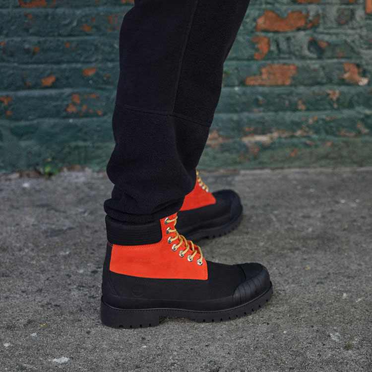 Timberland Outdoor Casual Short Waterproof Martin Boots Men Boots Orange Black A2KECW