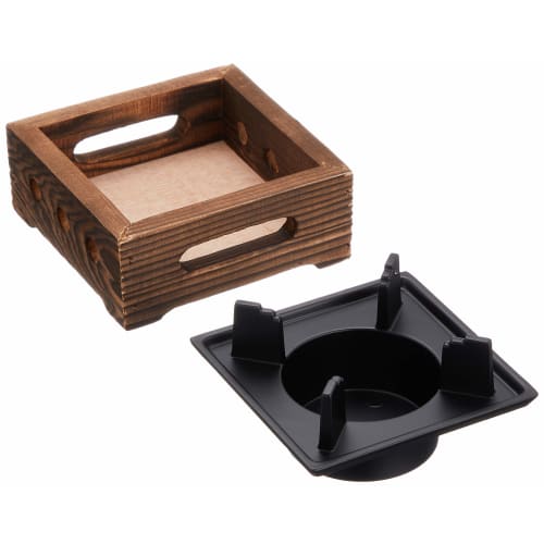 Aluminum Folk-style Stove, Burnt Cedar, Small, M-10-779