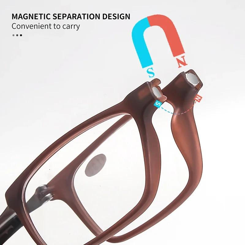 DMLNew Sammenleggbar Nakke Presbyopi Høy Klar Resin Mote Magnet Presbyopi Anti Tretthet Presbyopi Engros Lesere Lesebriller
