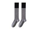 Sweet Korean Style Long Socks Cotton Elastic Knee Socks Color Matching Knee High Socks Women Sweet Polka Dot Pile Socks
