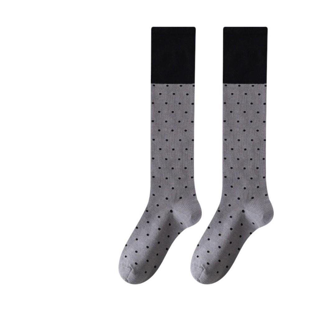 Korean Style Knee Socks Color Matching Women Stockings Fashion Long Socks  Women