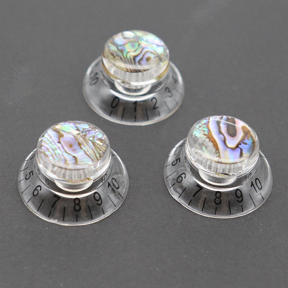 3pcs/4pcs Guitar Knobs Abalone Hat Knobs Volume Tone Control Knobs Guitar Knobs for LP ST SQ Electric Guitar Parts