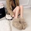 Women's large size high top fur soft sole winter warm non-slip fur one snow boots padded lined ankle boots non-slip sports cotton boots
