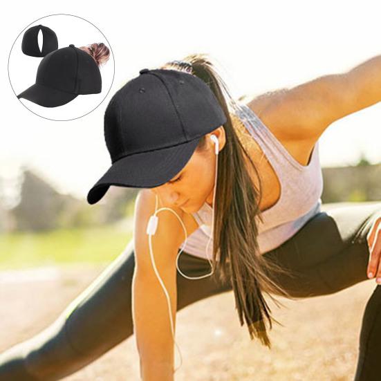 Ponytail Sun Cap for Women Summer Sun Protection Baseball Cap