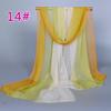 Supply imitation silk georgette silk scarf, popular bright and gradual change of color accessories scarf