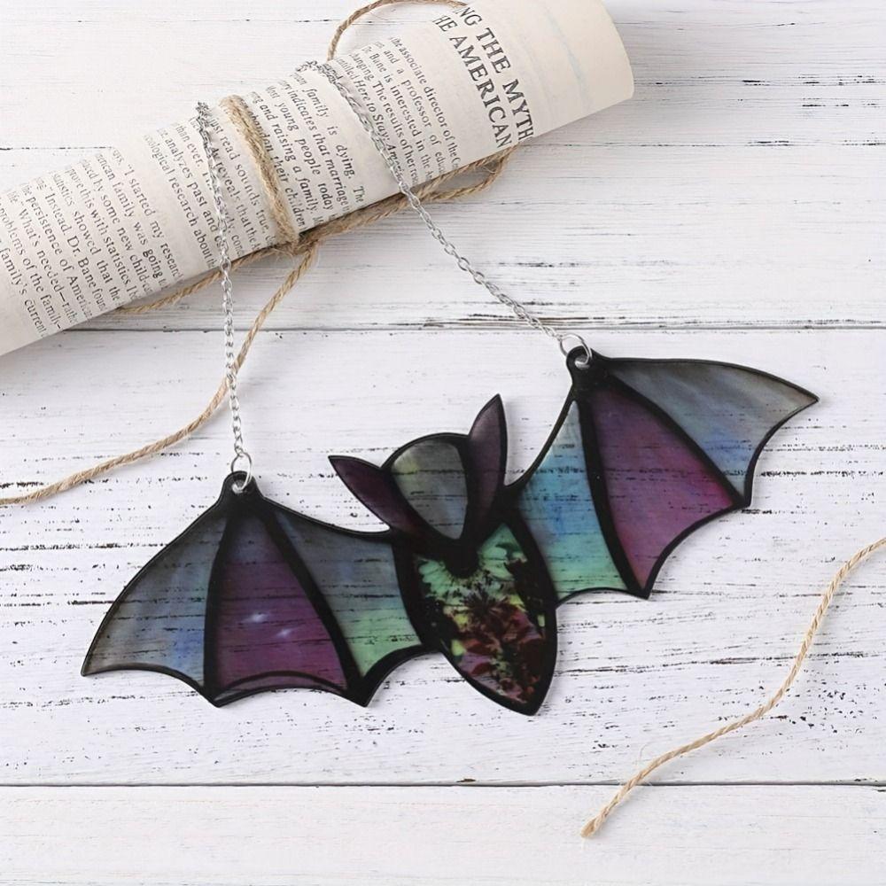 Bat Shaped Halloween Bat Pendant Wall Art Wall Hanging Bat Halloween Acrylic Bat  Party Festival