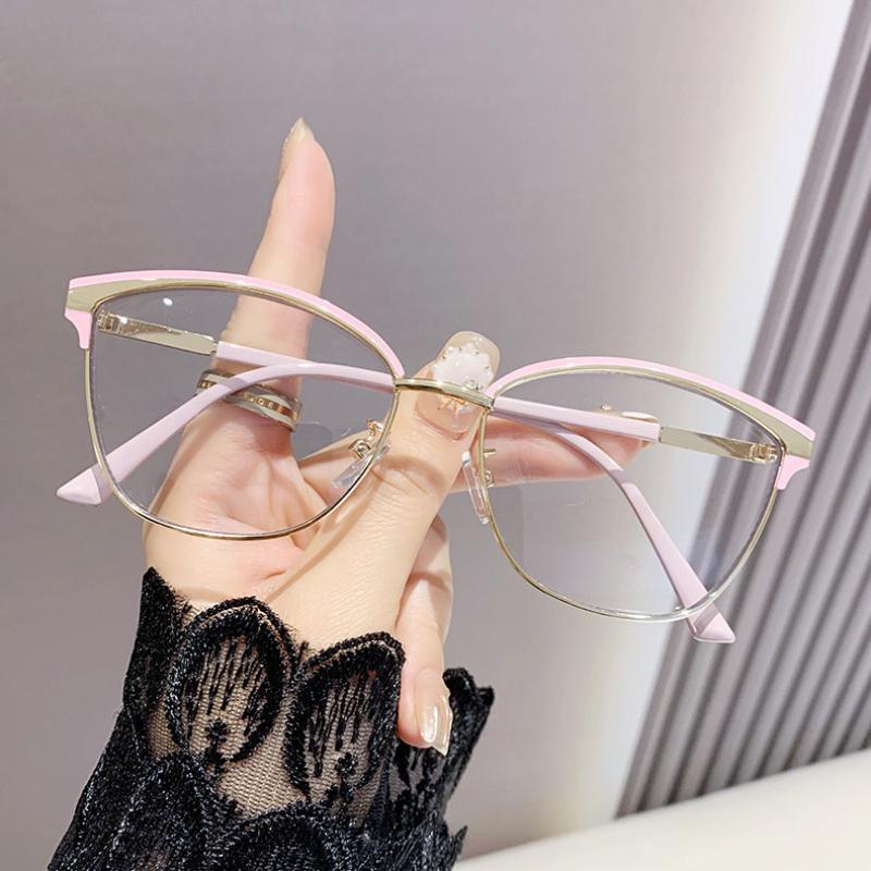 Mode Kattöga Fotokromiska Solglasögon Unisex Glasögon med Färgskiftande Glas Damer Anti Blått Ljus