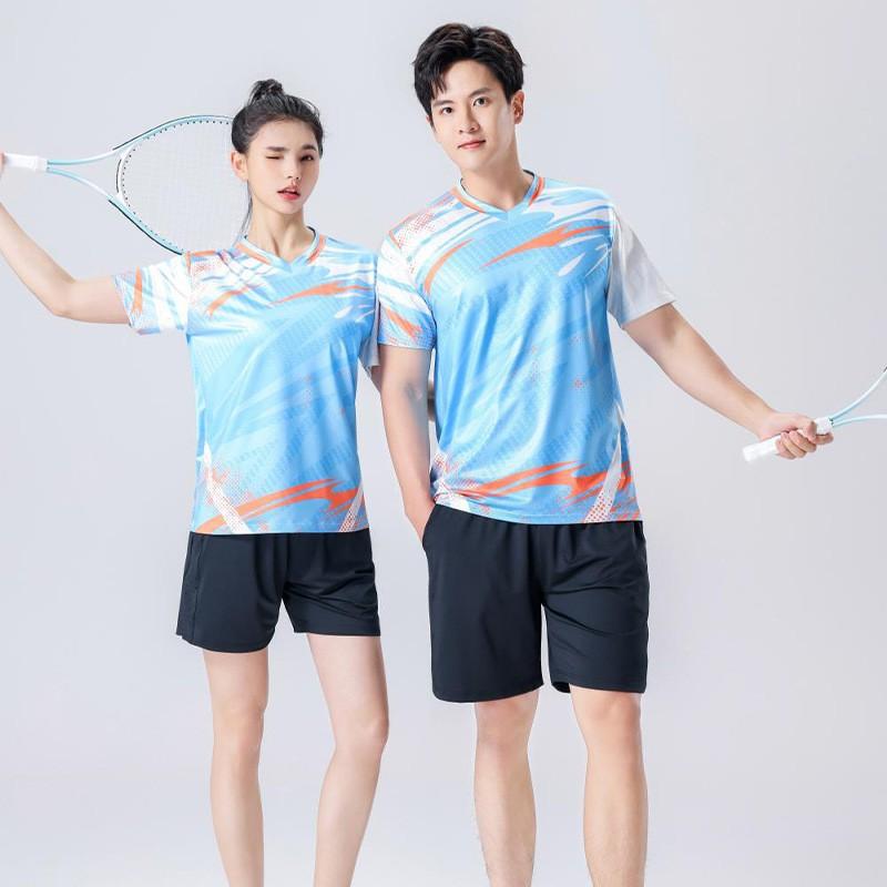 Quick-Dry Badminton T-Shirt Men Women Kids Sports Performance Top Running Volleyball Training Gym Wear