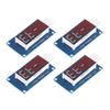 4Pcs 4 Digit Tube Display Module Red Adjustable Brightness LED Segment Support for TM1637 Drive Chip with Clock