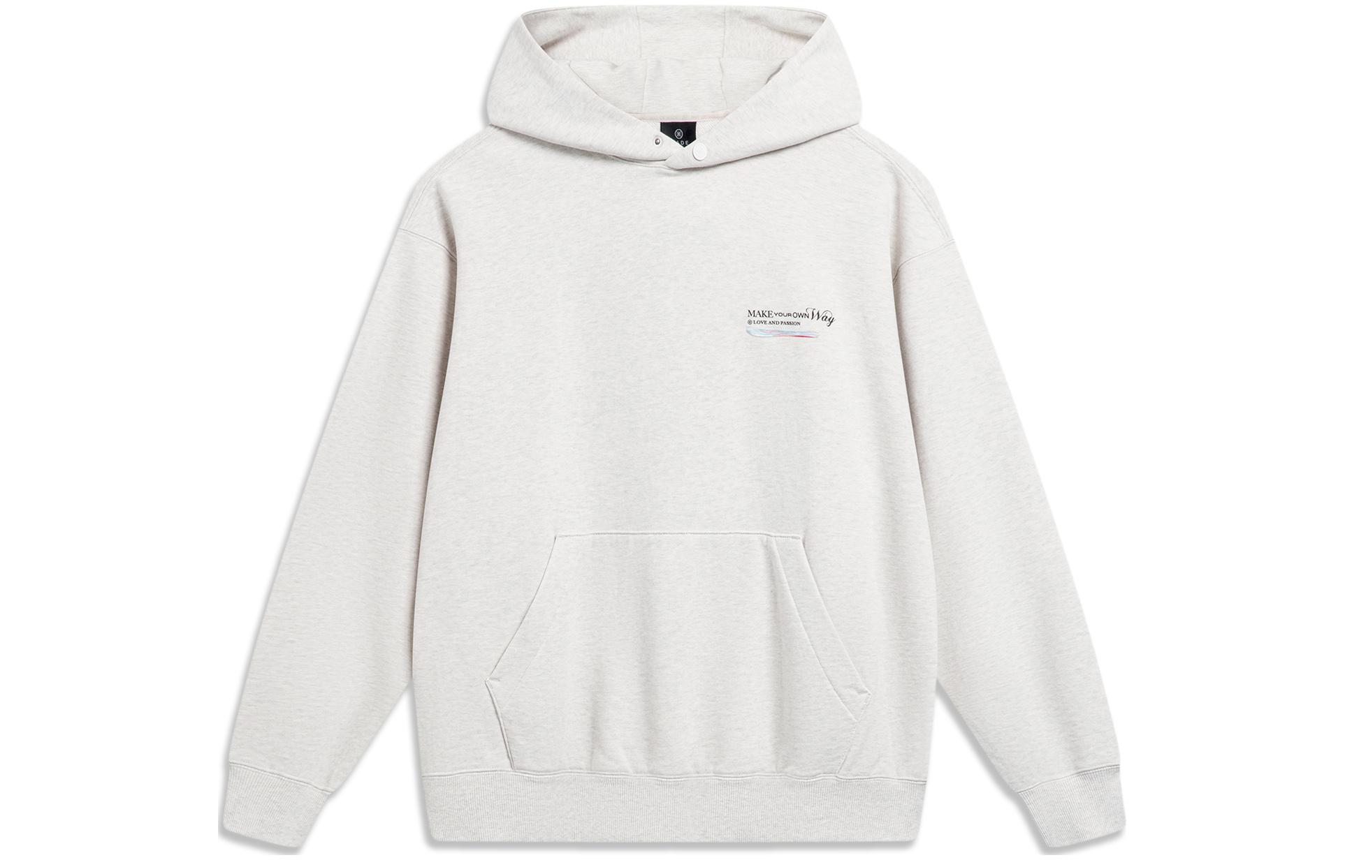Li Ning Wade Collection Sweatshirt Men s Heather Gray Tile Gray AWDU013-5 M