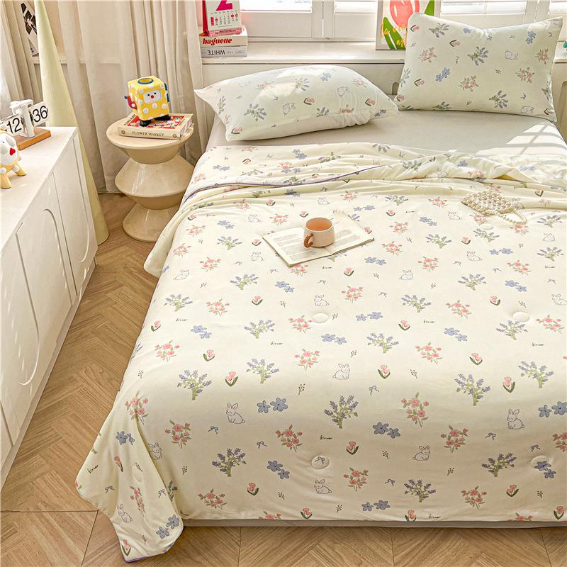 1 шт. Летнее одеяло Пушистое Мягкое Удобное Машинная стирка Мультяшное Детское Тонкое одеяло Охлаждающее одеяло 110x150cm