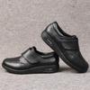 Youyun Men's Air Cushion Leather Shoes: Casual, Warm, and Easy-Fit Design for Middle-Aged and Elderly.