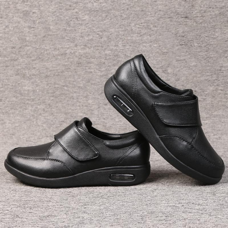 Youyun Men's Air Cushion Leather Shoes: Casual, Warm, and Easy-Fit Design for Middle-Aged and Elderly.