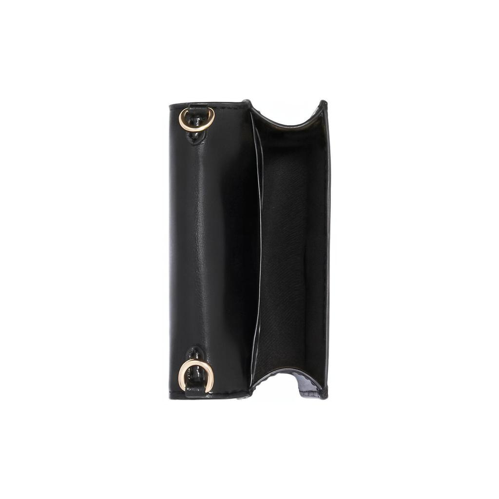 Coach Kette 10 Schnappverschluss Monogramm Canvas Und Leder Ketten Geldbörse Umhängetasche Mini Damen Taschen Dunkelbraun 6650-IMAA8