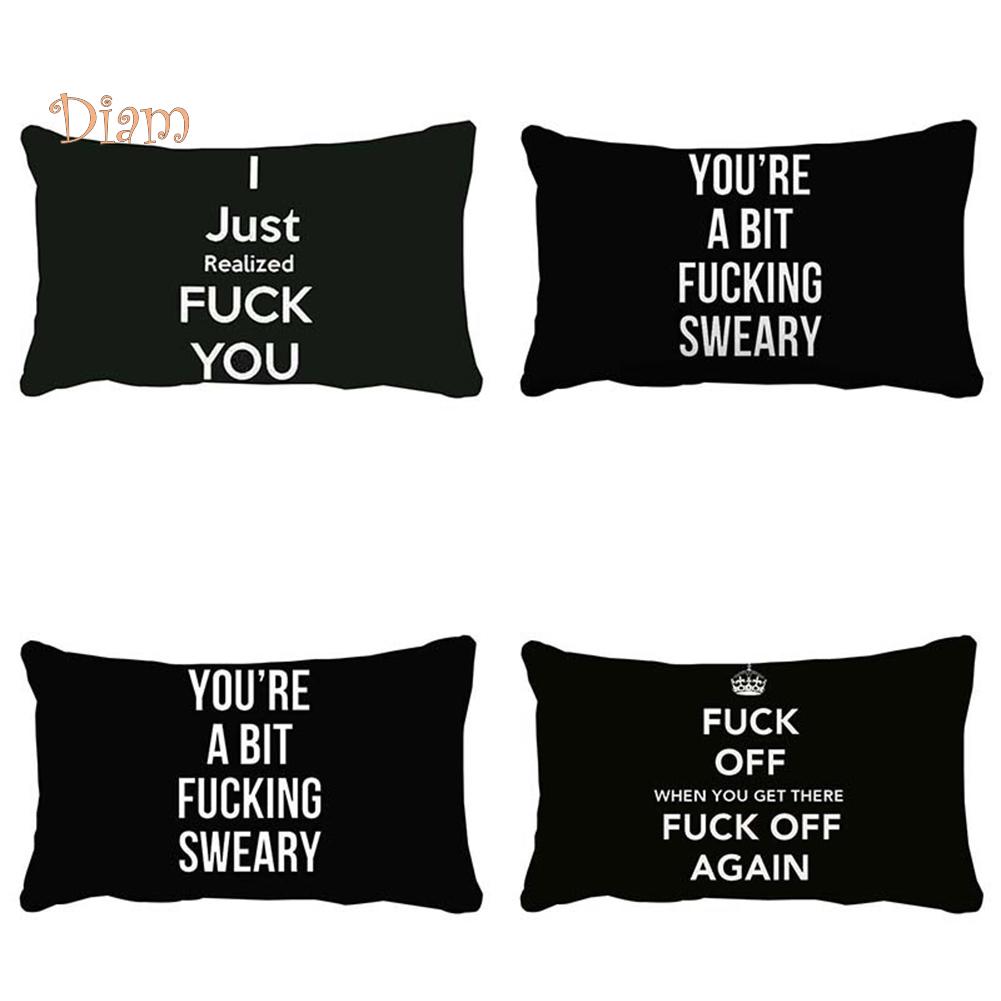 Buy 30x50cm English Sentences Throw Pillow Case Cushion Cover Home Sofa