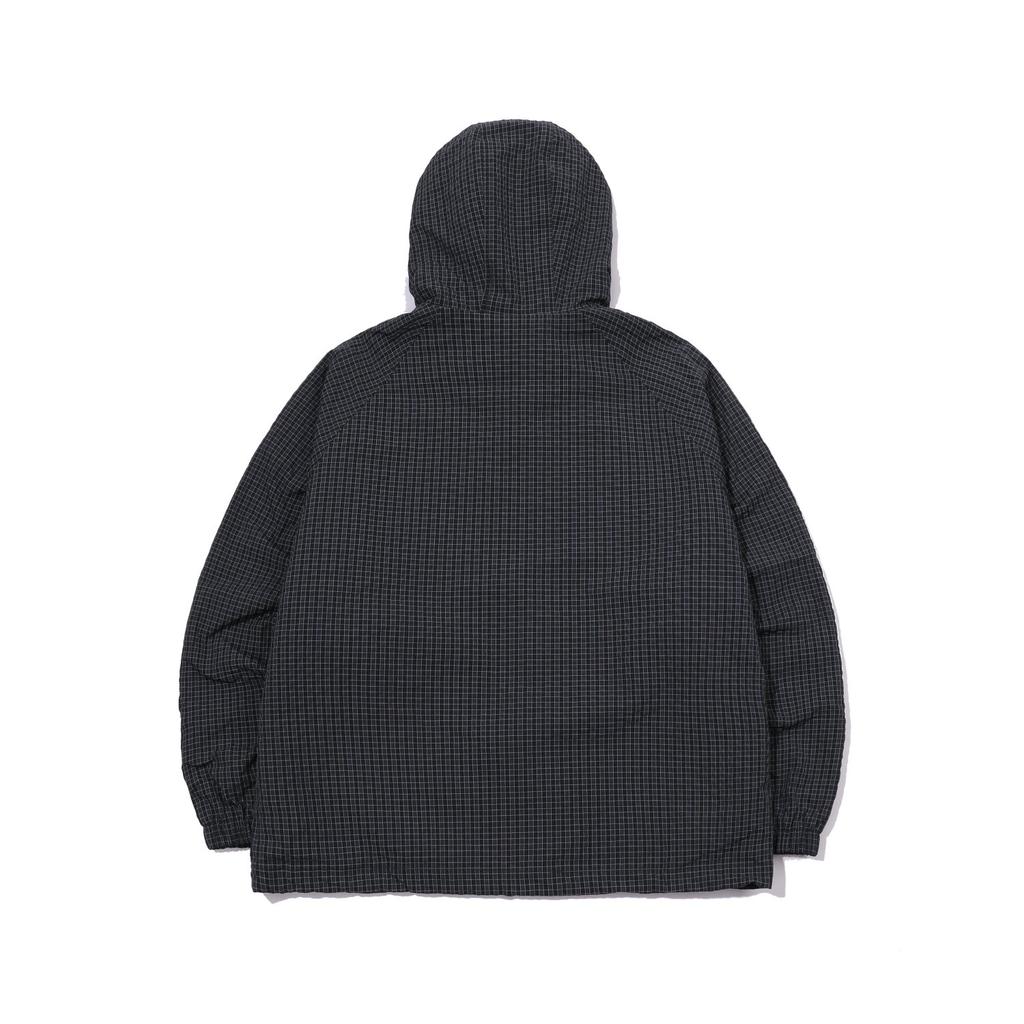INTERCREW Check Hooded Windbreaker Jumper Navy Ita3Uj32Ana