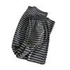 2025 Autumn/Winter Women's High Waist Wide-Leg Trousers with Color Block Stripes - Comfortable, Loose Fit, Floor-Length.