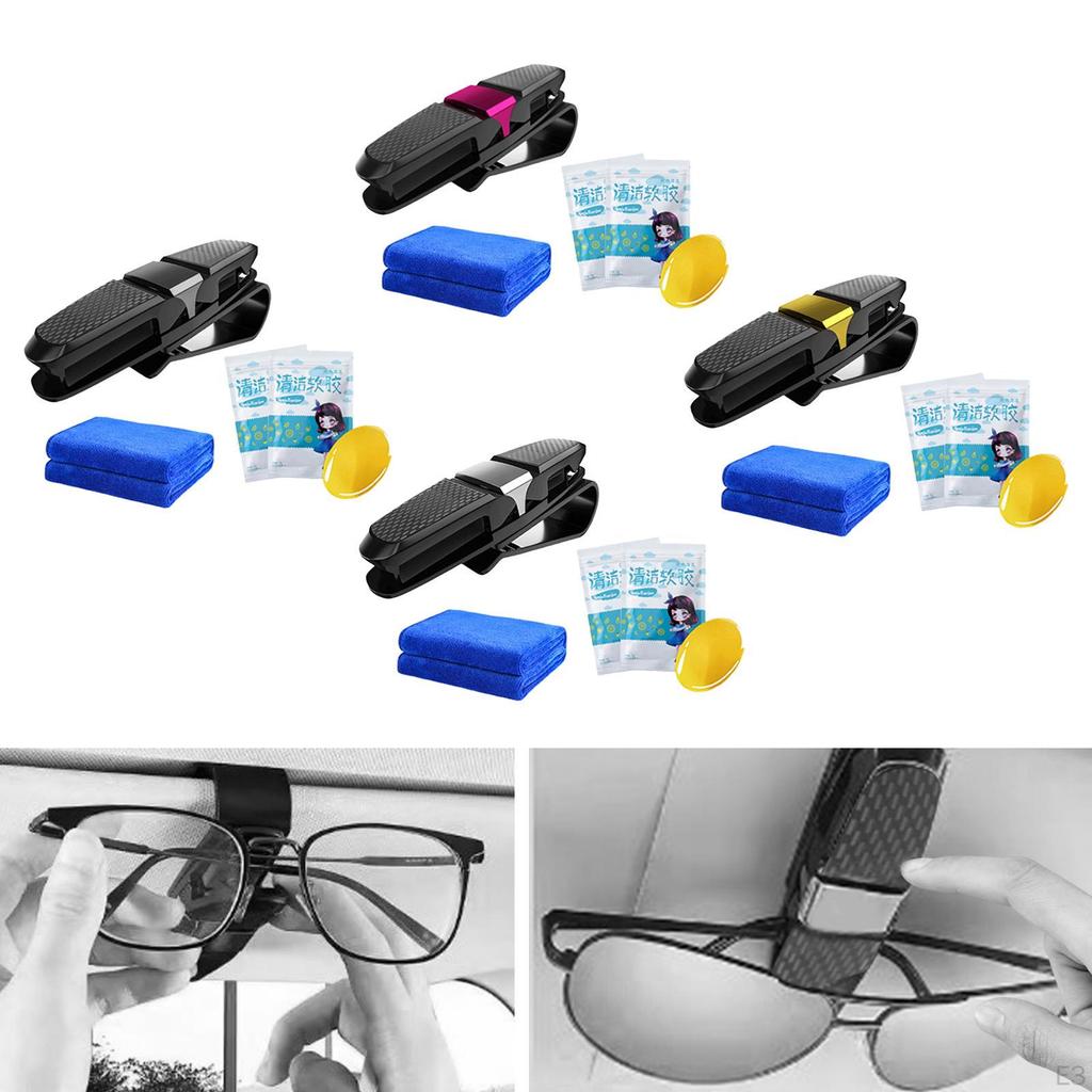 Car Sun Visor Clip Stand, Glasses Holder In Car, Double Ends Clip, Accessories for Cars, Trucks,