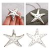 Antique Silver Color Starfish Charm Necklace Pendant Bracelet Jewelry Making Handmade Crafts Diy Supplies 53x62mm