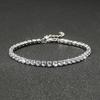 1/2Pcs Women Bracelet, Cubic Zirconia Inlaid Bracelet with Claw-Setting Technology, Adjustable Chain Wristband for Jewelry Gift