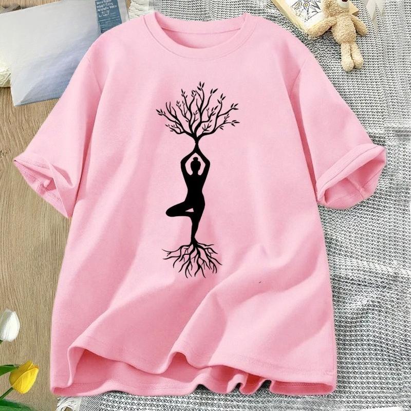Yoga T Shirt WOMEN Female Namaste TShirt Yogi Yoga Lover Tshirt Casual Cotton Short Sleeve Round Neck Tee Shirt WOMEN Clothing