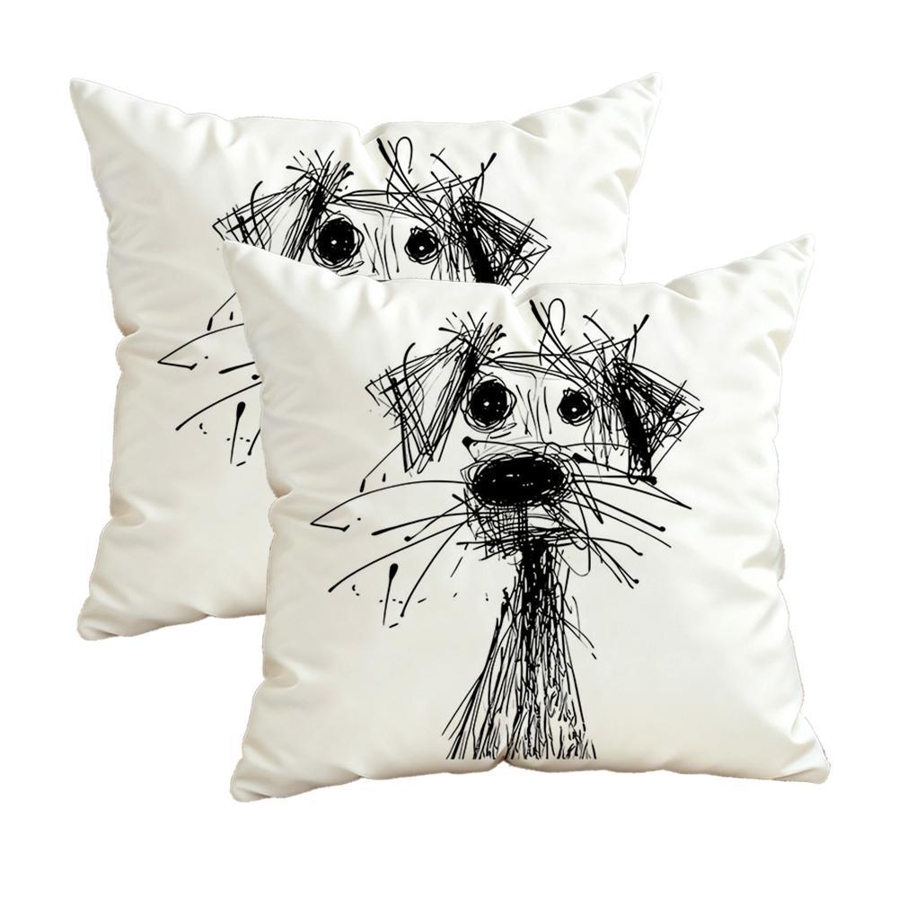 Two Intertwined Heart Pattern Pillowcasezipper Design, Decorative Pillowcase, 45X45 Cm Pillowcase