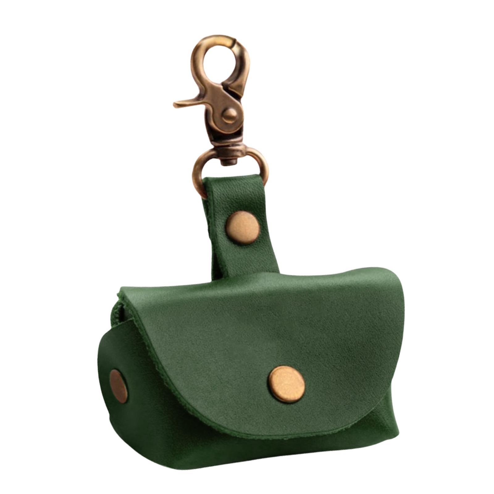 

Portable Dog Collar Sturdy Pendant Leather RingS Holder Fashion Accessory for Special Occasions Daily Casual Use зелёный