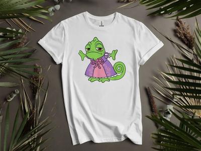 Niedliches Pascal Verkleidetes Porträt Rapunzel T Hoodie T-Shirt Herren Damen Unisex AD243