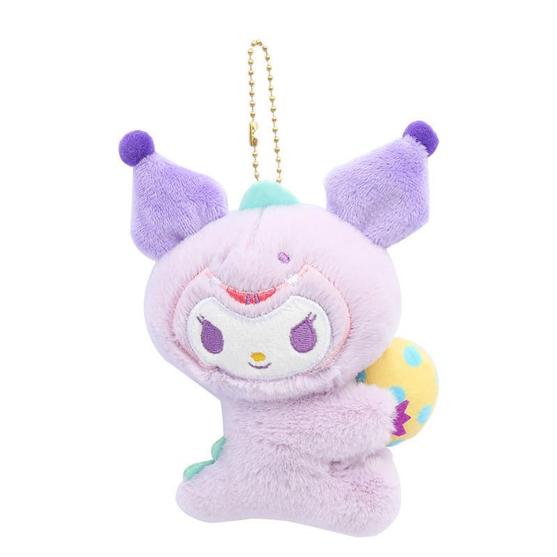 Sanrio Kuromi Плюшевая игрушка Динозавр Мелодичный брелок 12 см Мягкая плюшевая игрушка из ПП-хлопка