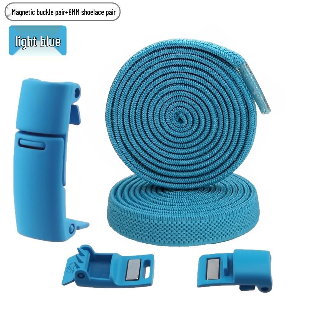 Colorful Magnetic No-Tie Elastic Shoelaces - Creative Metal Buckle Accessory