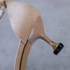 Women's Spring and Summer Soft High Heels Large Size Point Toe Cool Shoes Breathable Casual Sandals for Office Ladies