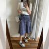 Summer Two-wear Plaid Top Women's Lazy Dress Tube Top Skirt Skirt
