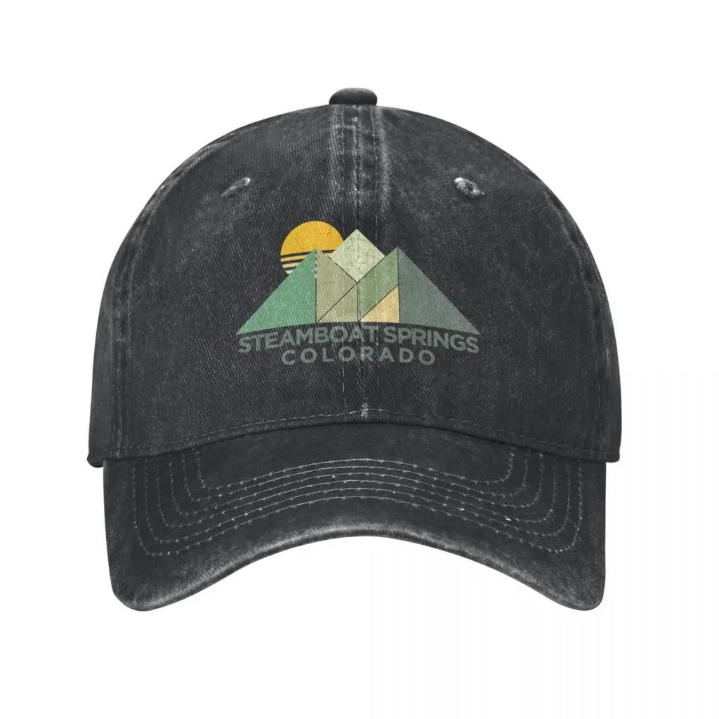 Retro Vintage Steamboat Springs Baseball Cap Fishing Hat Streetwear Snapback Cap Luxury Hat Unisex Hats Womens