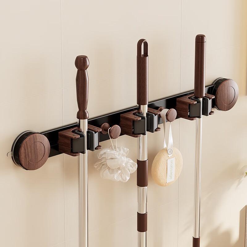 Punch-Free Suction Mop & Broom Wall Holder