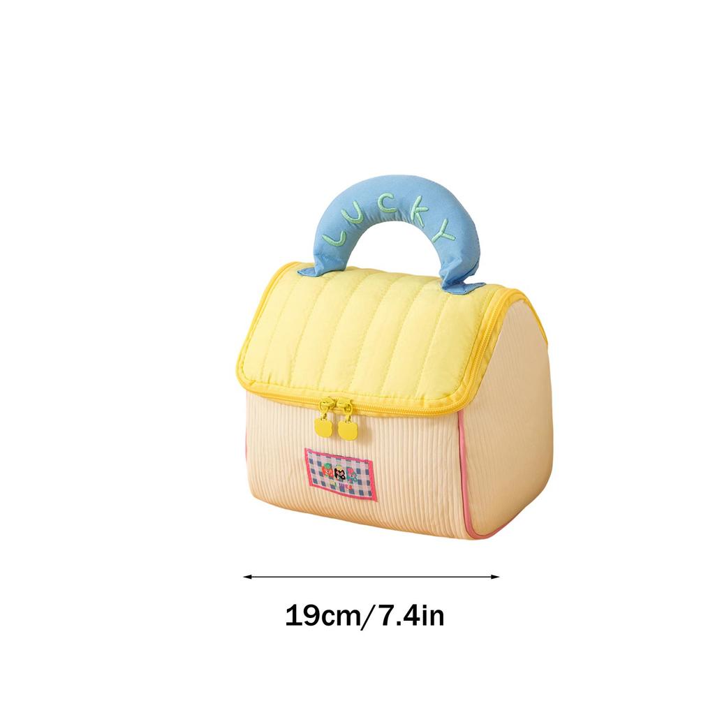 Lovely Colored House-Shaped Toiletry Bag Large Capacity Portable Makeup Organizer Multipropose Outdoor Travel Storage Bag
