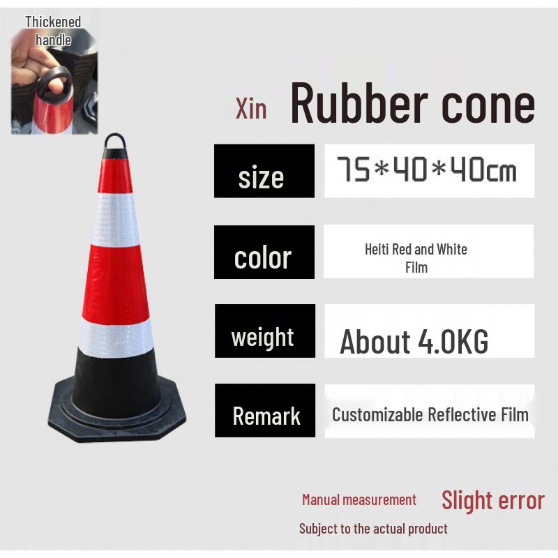 70cm No Parking Rubber Traffic Safety Cone