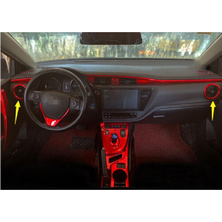 Cover Trim 2X Fit for Toyota Corolla 2017- Glossy Red L&R AC Air Outlet Vent
