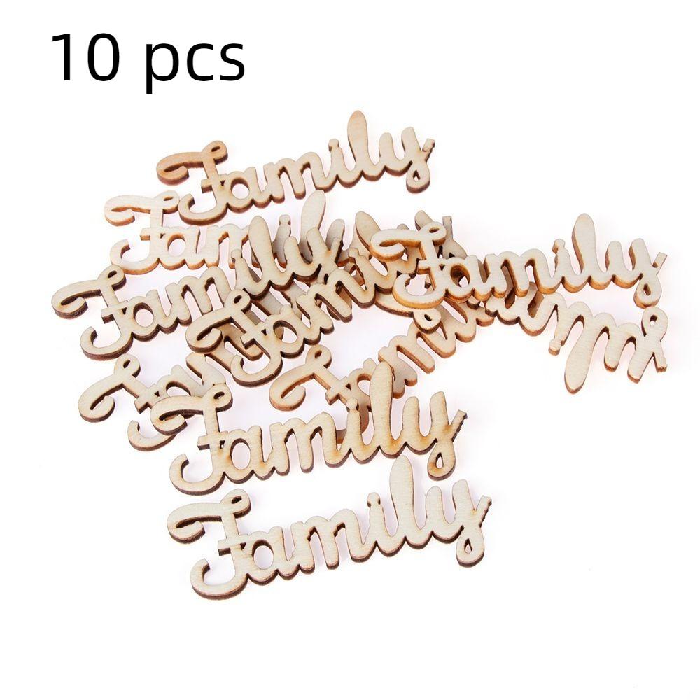 

10Pieces Alphabet Wedding Tree Crafts Decorations Family Word Wooden Letters DIY