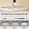 1pc Socket Fan Light Screw Ceiling Fans with Lights and Remote Easy Install Ceiling Fan Dimmable Socket Fan Ceiling