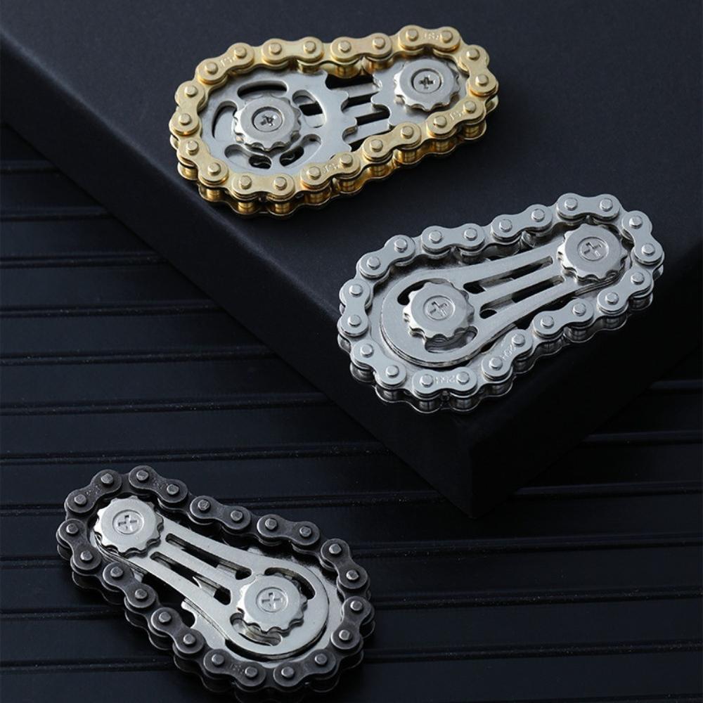 New Sprockets Flywheel Fingertip Gyro Fidget Spinner Antistress Anxiety Metal Bike Chains EDC Spinner Fidget Toys for Adult