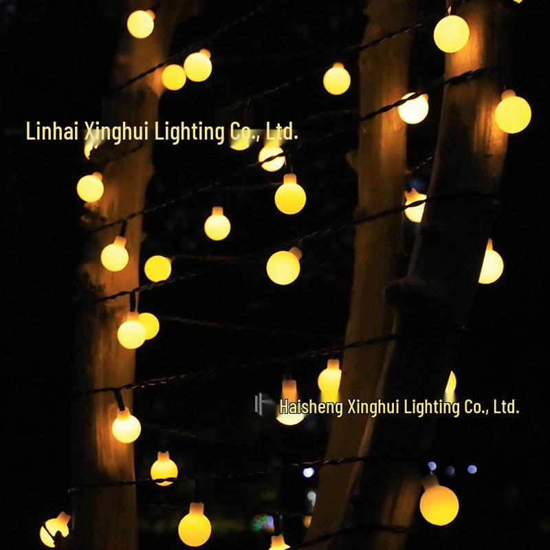 Outdoor LED Solar Crystal Ball String Lights - Waterproof Decorative Lights for Camping and Tents