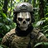 New Call of Duty 2 Skull Mask Silicone Halloween Cosplay Ghost Face Cover for Outdoor Riding and Costume Party Cosplay Mask