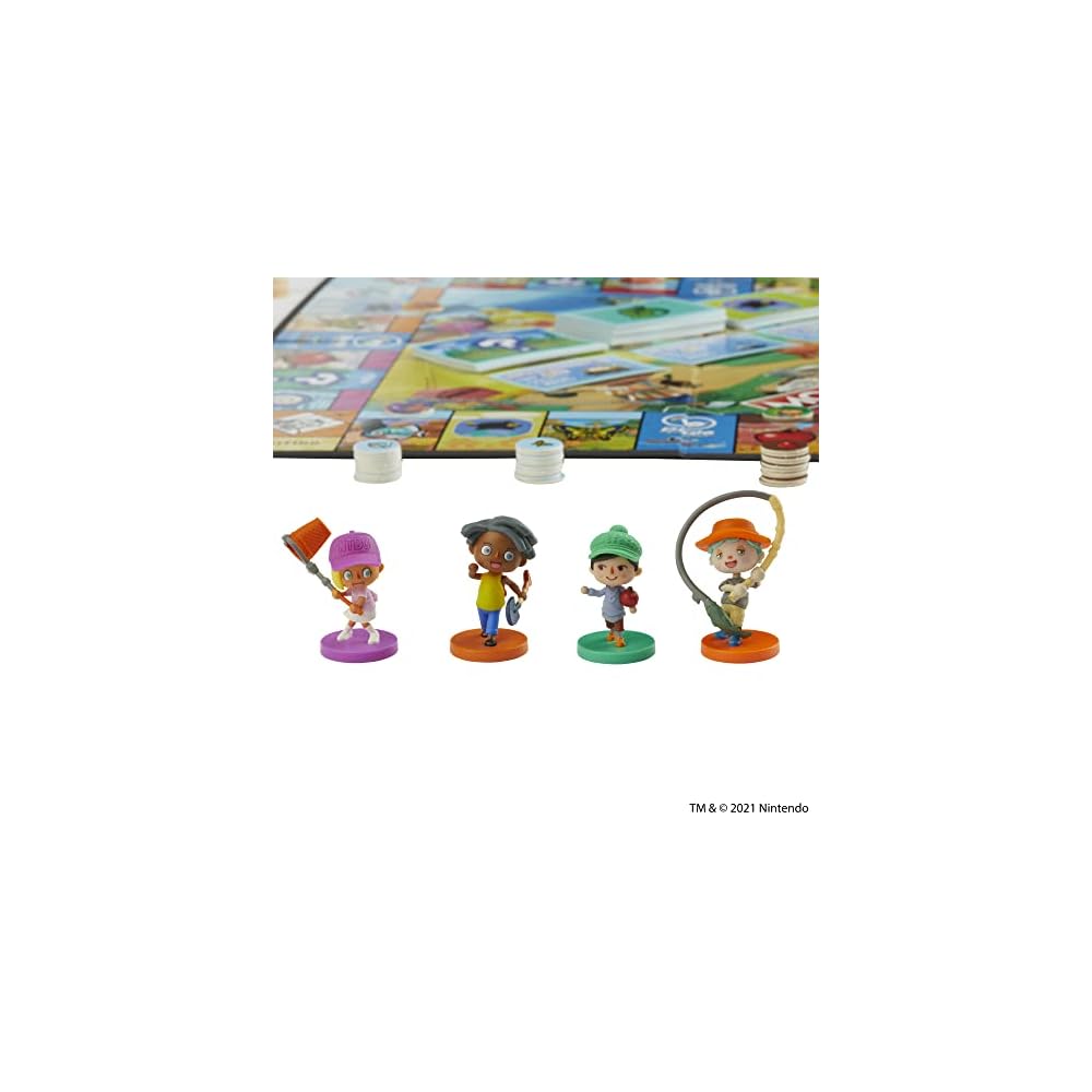Hasbro Monopoly Animal Crossing Kids Board Game Family-Friendly for Ages 8+ 2-4 Players