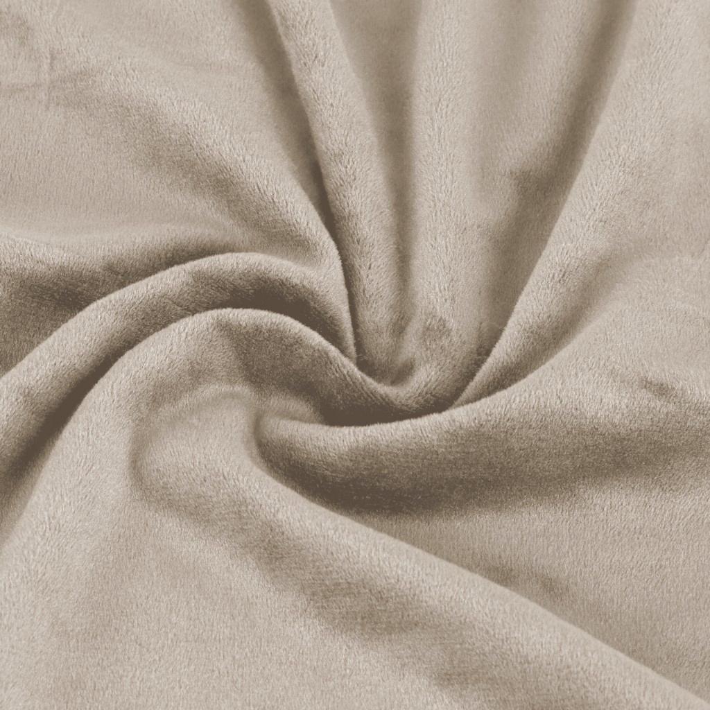 Skandinavische Stuhlhusse Cappuccino-Beige Elastisches Samt [21Ed]