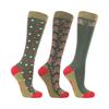 Hy Unisex Adult Gingerbread Christmas Boot Socks (Pack of 3)