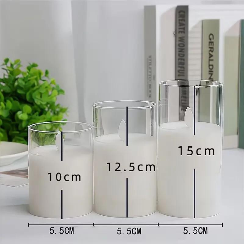 LED-Wackel-Simulationsglas Elektronisches Kerzenlicht Weihnachten Hochzeit Geburtstag Romantische Atmosphäre Kerzendekoration