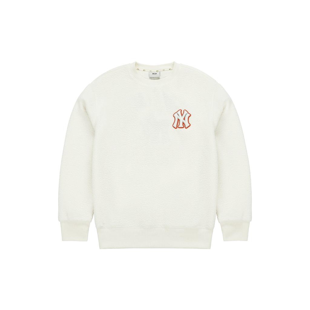MLB Sweatshirts Unisex Cream Crew Neck Thickened Regular 3AMTF5316-50CRS